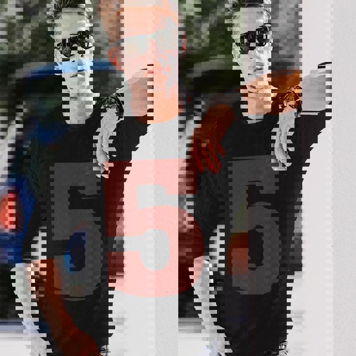 ビッグマルーン カラー ダークレッド ナンバー5 5 長袖Tシャツ 彼への贈り物