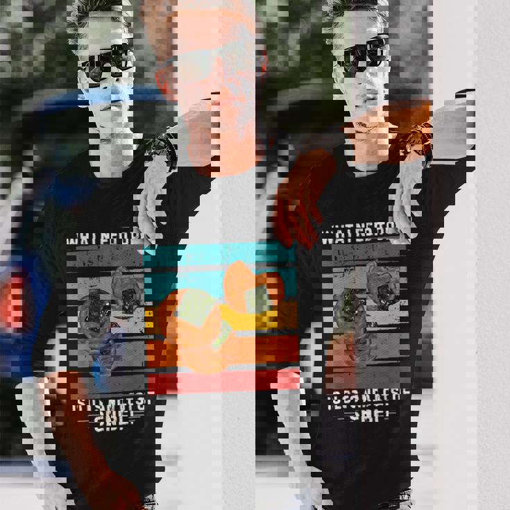 ビンテージ今日必要なのはたくさんのおせんべい 長袖Tシャツ 彼への贈り物