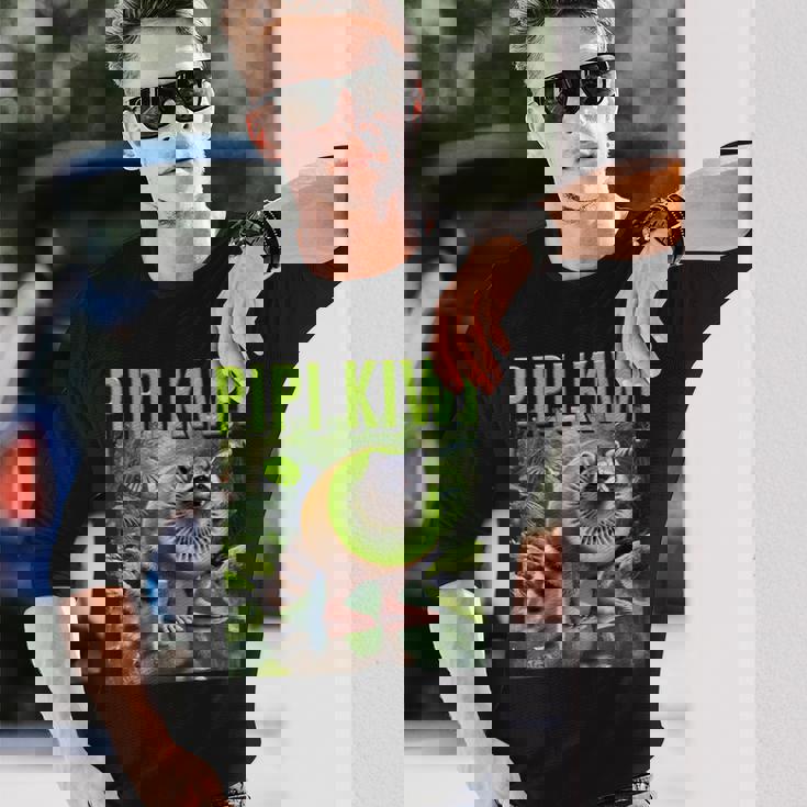 ピピ キウイ アライグマ Ai モンスター イタリアン ブレイン ロット ボーイ ミーム ジョーク 長袖Tシャツ 彼への贈り物