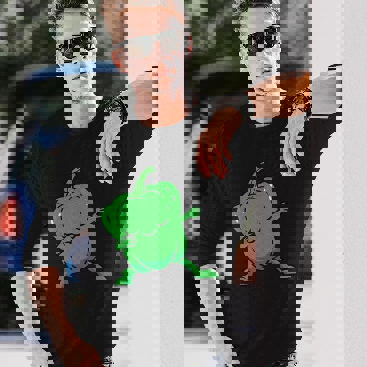 ピーマン ダビングベルペッパー 野菜 愛 ピーマン 長袖Tシャツ 彼への贈り物