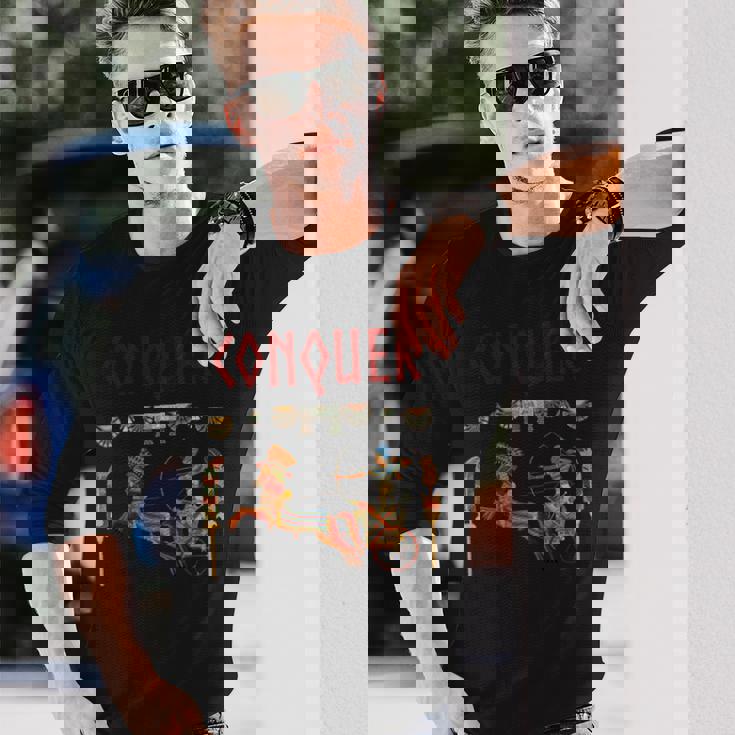 ファラオを克服 ラムセス2世 古代エジプトの王道 長袖tシャツ 長袖Tシャツ 彼への贈り物