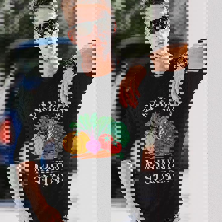 ファーマーズマーケット ファーマーズ 農業 農業 食品 野菜 長袖Tシャツ 彼への贈り物