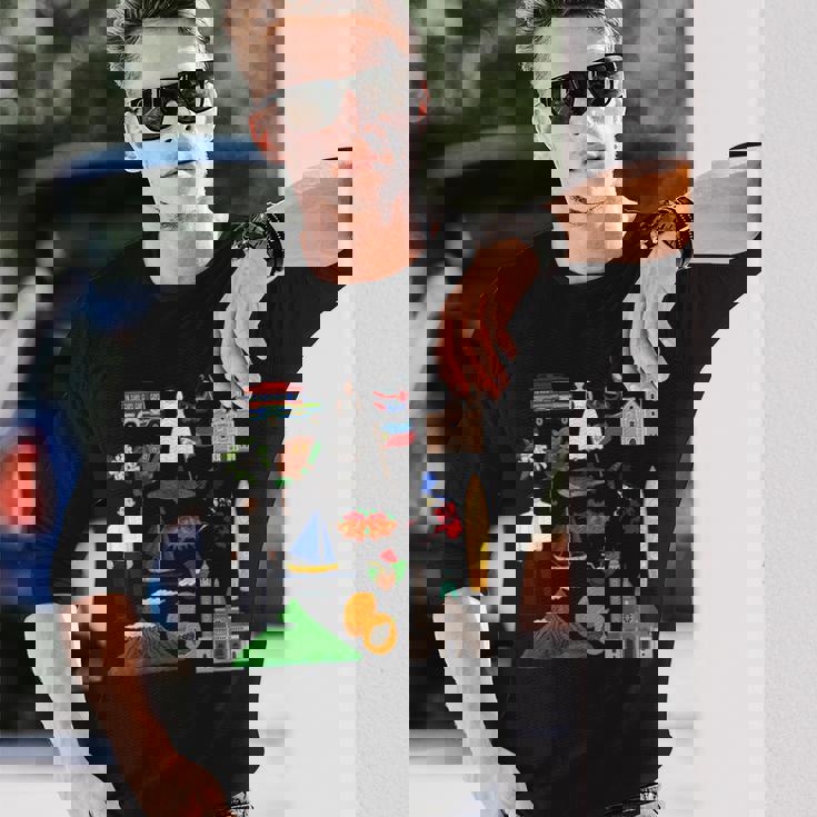 フィリピン フィリピンのアイコン お土産旅行 長袖Tシャツ 彼への贈り物