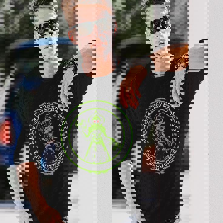 フラットウッズモンスター-国民内向的な社会面白い暗号化 長袖Tシャツ 彼への贈り物