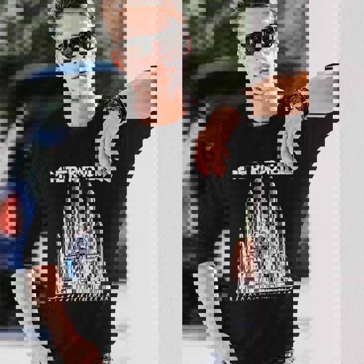 フリッツ・ラングのメトロポリス サイレントsfクラシック 長袖Tシャツ 彼への贈り物