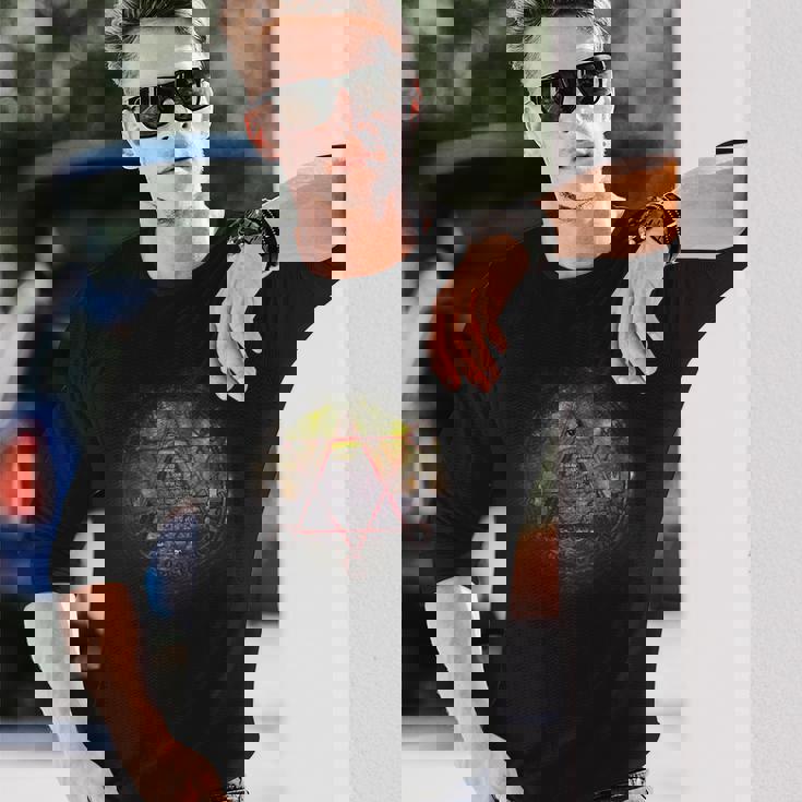 フリーメイソン ロッジ フリーメイソン マスターメイソン スクエア&コンパス エンブレム 長袖Tシャツ 彼への贈り物