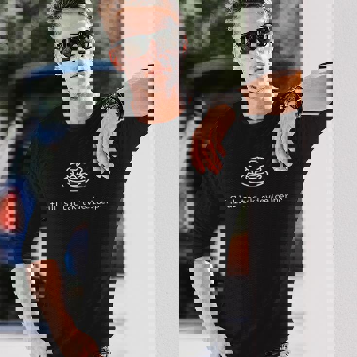 フルスタックの開発プログラマー 長袖tシャツ 長袖Tシャツ 彼への贈り物