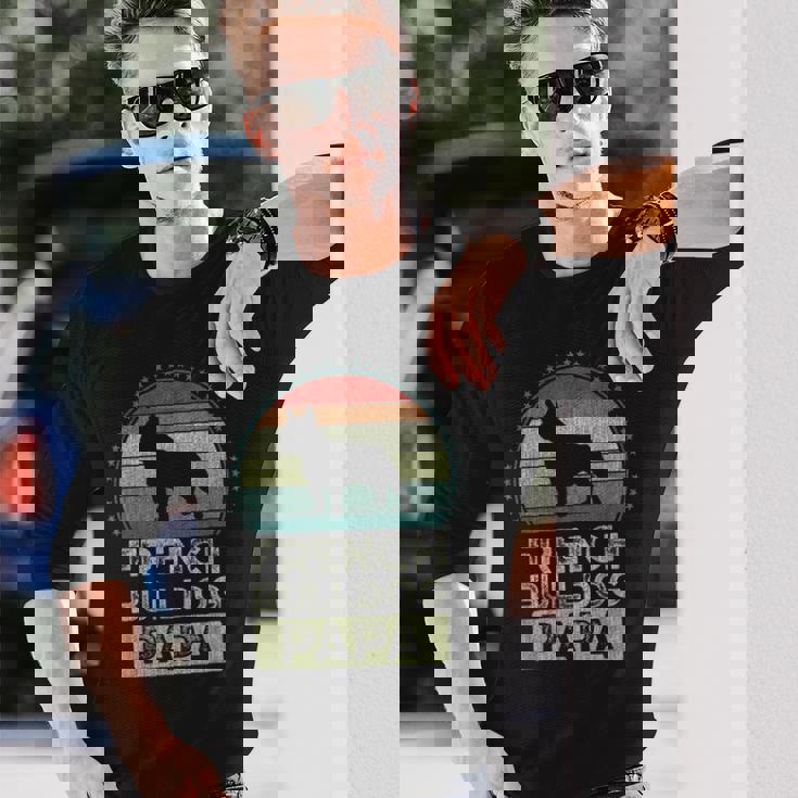 フレンチ・ブルドッグ・パパ 父の日 長袖Tシャツ 彼への贈り物