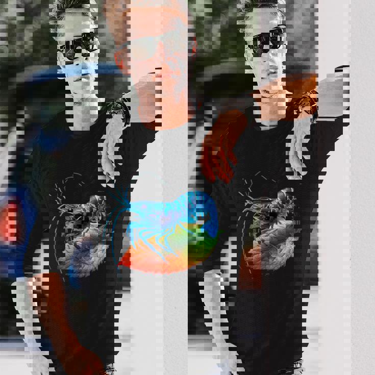 ブルーチェリー シュリンプ ブリーダー ネオカラディナ 淡水水槽 長袖Tシャツ 彼への贈り物