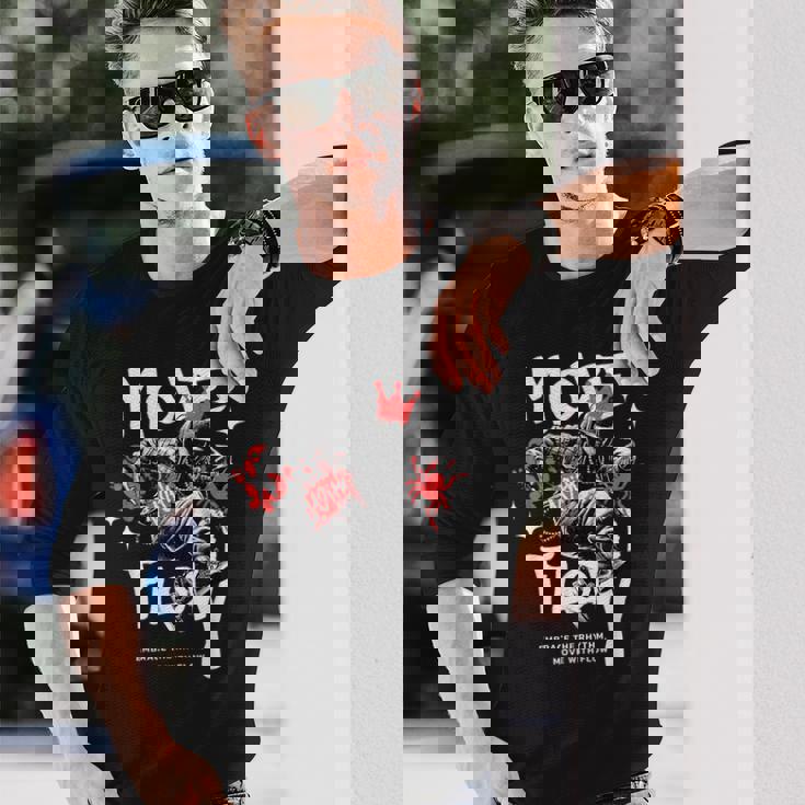 ブレイクダンス ダンサー キング ストリートウェア 長袖Tシャツ 彼への贈り物