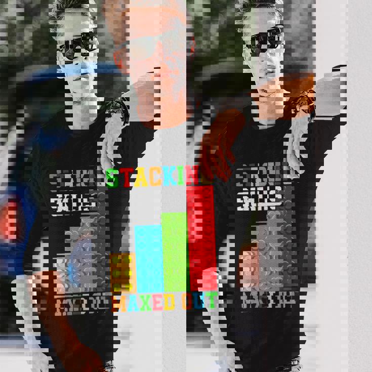 ブロックブロック-積み重ねスキルの最大化 長袖Tシャツ 彼への贈り物