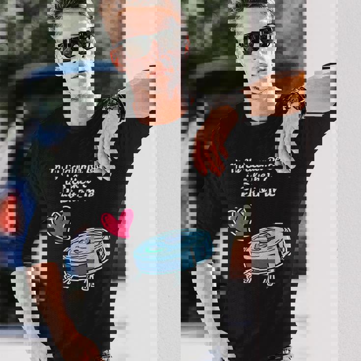 ペットのように ロボット掃除機 ロボット掃除機 長袖Tシャツ 彼への贈り物