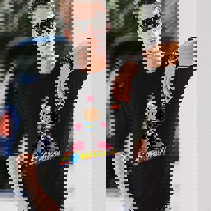 ボンバーマン 爆撃 爆破 レトロ ゲーマー ノスタルジア クラシック 長袖Tシャツ 彼への贈り物