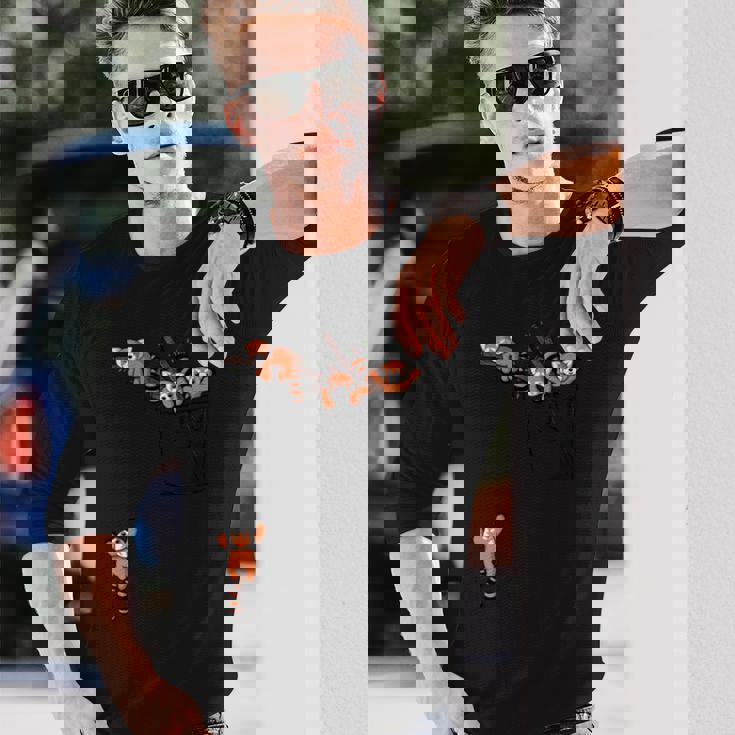 ポケットシリーズ かわいいレッサーパンダ くまの遊び 長袖tシャツ 長袖Tシャツ 彼への贈り物