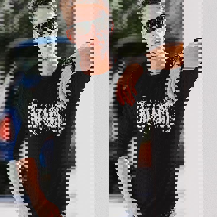 ポップミュージック。デスメタル、ゴシックブラックメタルバンド ファニーアイロニック 長袖Tシャツ 彼への贈り物