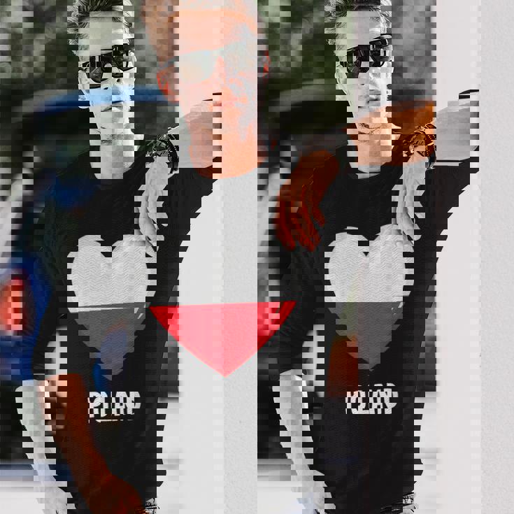 ポーランド国旗シャツ 長袖Tシャツ 彼への贈り物