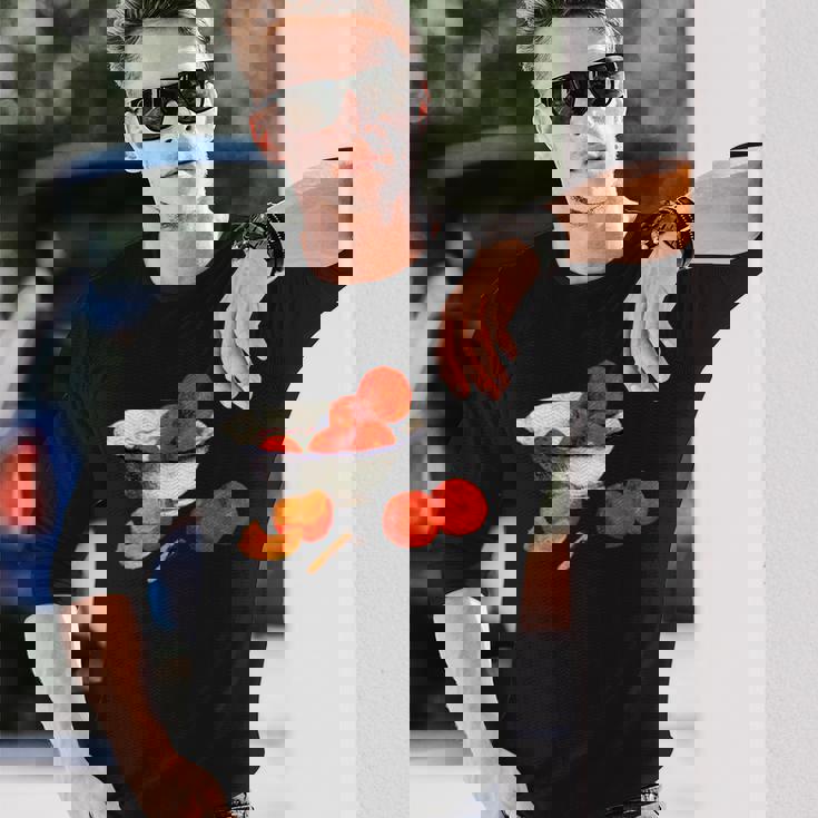 ポール・ゴーギャン 静物画 オレンジデザイン 長袖Tシャツ 彼への贈り物