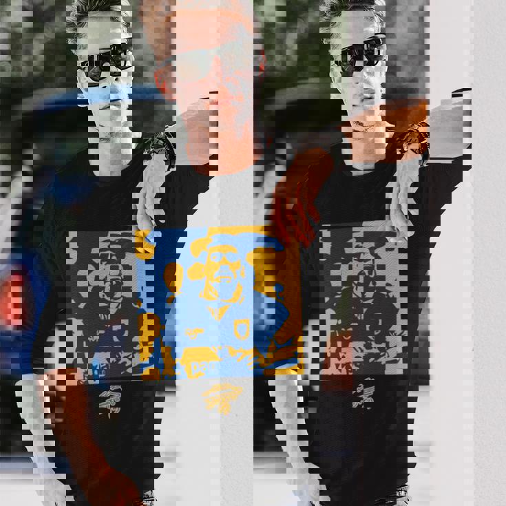 マラドーナボカアブストラクト 長袖tシャツ 長袖Tシャツ 彼への贈り物