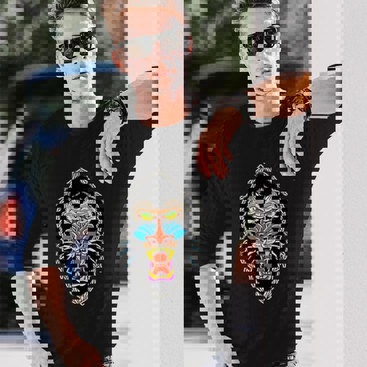 マンドリルモンキー 長袖tシャツ 長袖Tシャツ 彼への贈り物