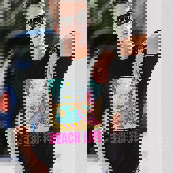 マーメイドビーチライフ 長袖tシャツ 長袖Tシャツ 彼への贈り物