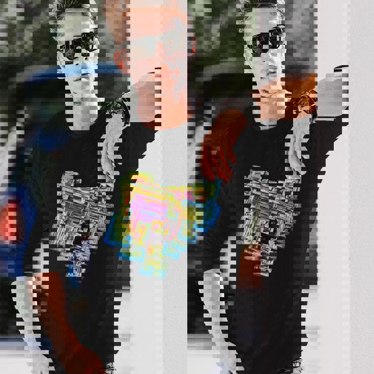 ミネラル愛好家やクリスタルアディクトのためのビスマスtシャツ 長袖Tシャツ 彼への贈り物