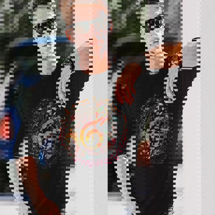 ミュージシャンギフト ト音記号音楽 長袖Tシャツ 彼への贈り物