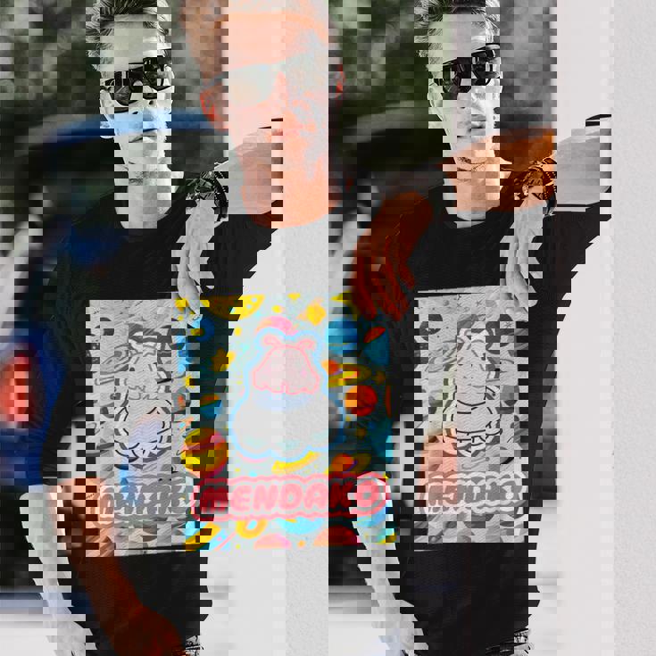 メンダコ Mendako《Ufo》【どうぶつフレンズ】水族館 ゆるくて かわいい 面白い 動物 キャラクター 長袖Tシャツ 彼への贈り物