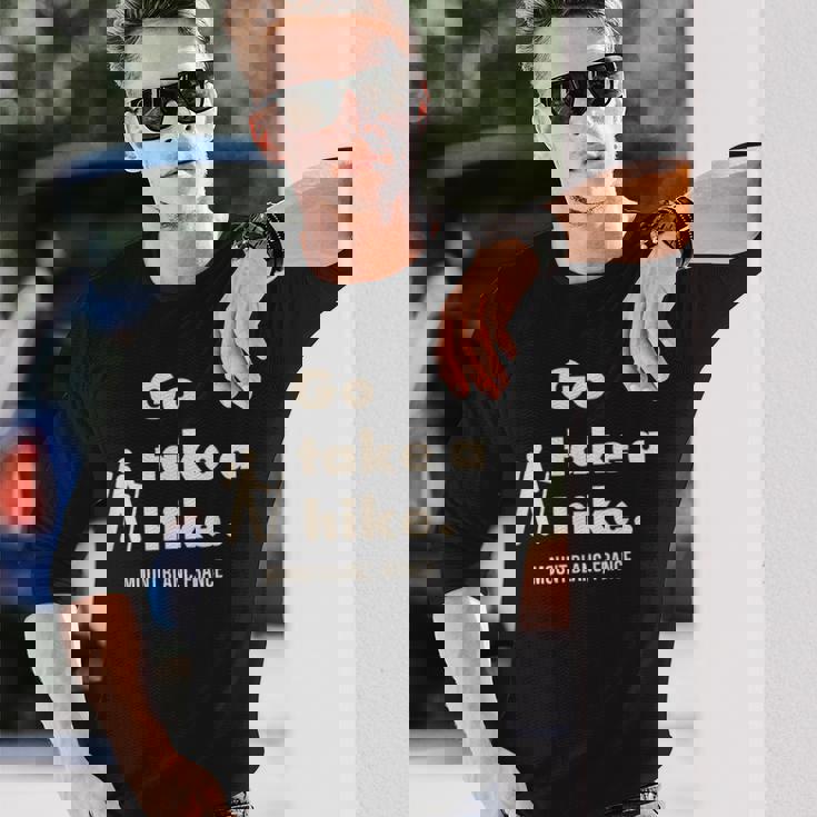 モンブランフランスgo Take A Hike レトロ 長袖Tシャツ 彼への贈り物