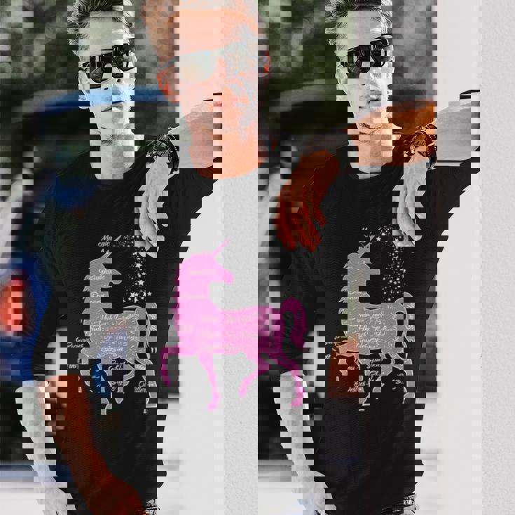 ユニコーン 解剖学 面白い ユニコーンの解剖学 長袖Tシャツ 彼への贈り物