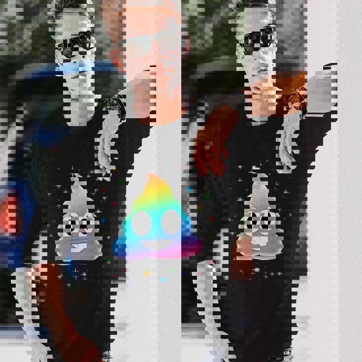 ユニコーンのうんち 長袖Tシャツ 彼への贈り物