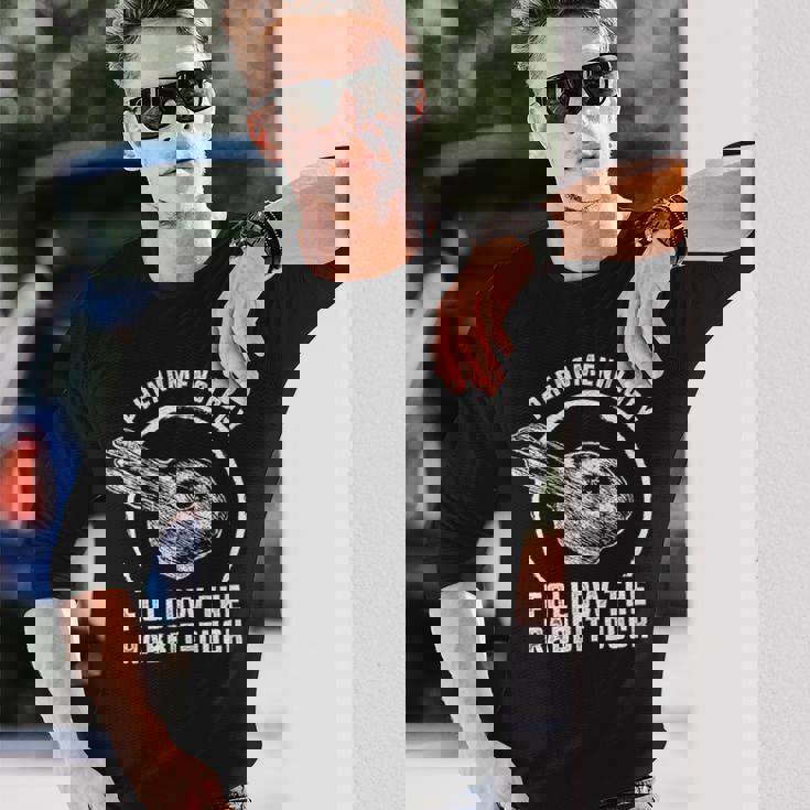 ラビットダックに従う ウィトゲンシュタインの哲学 長袖Tシャツ 彼への贈り物