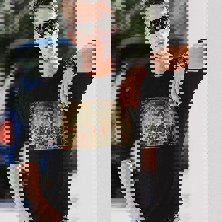 ラファエルによるアテネの学校1511 長袖Tシャツ 彼への贈り物