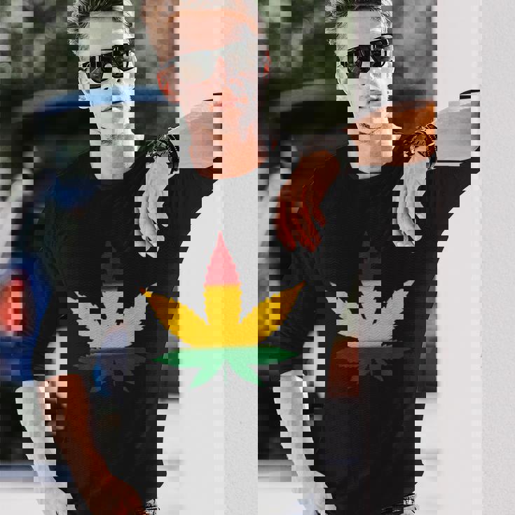 レゲエtシャツとラスタカラーtシャツ メンズ 長袖Tシャツ 彼への贈り物