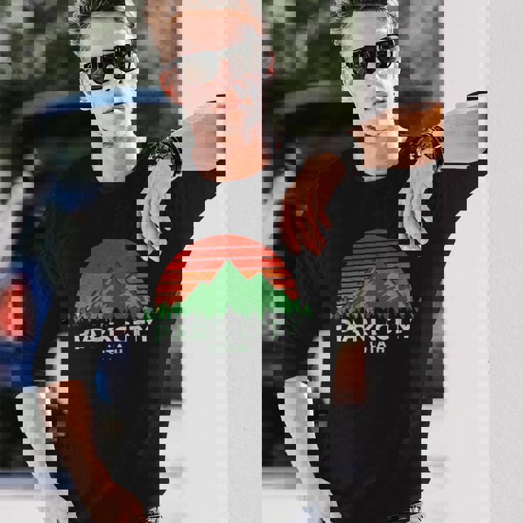 レトロ ヴィンテージ パークシティデザイン パークシティギフト 長袖Tシャツ 彼への贈り物