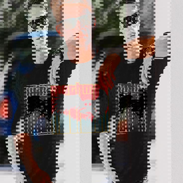 レトロモスマン-オリジナルのウェストバージニアクリプティッドアートワーク 長袖Tシャツ 彼への贈り物