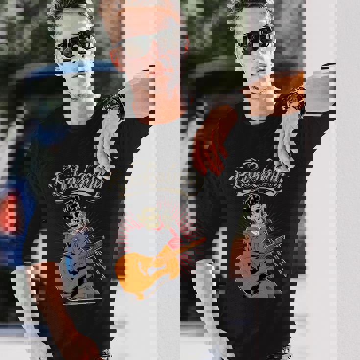 ロカビリー ピンナップ ホットロッド オールドスクール ロカビリー 長袖tシャツ 長袖Tシャツ 彼への贈り物