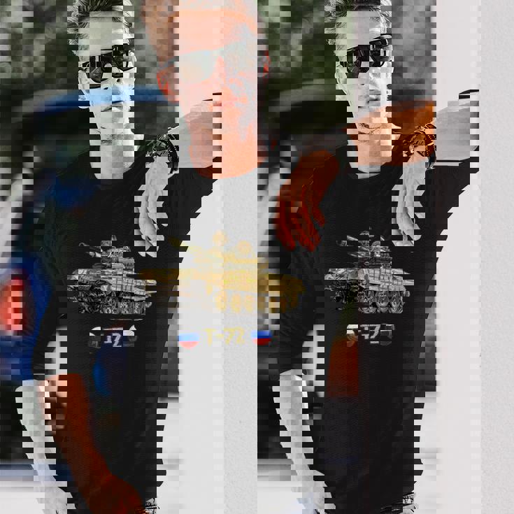 ロシア軍冷戦時代の主戦闘戦車t-72 長袖Tシャツ 彼への贈り物