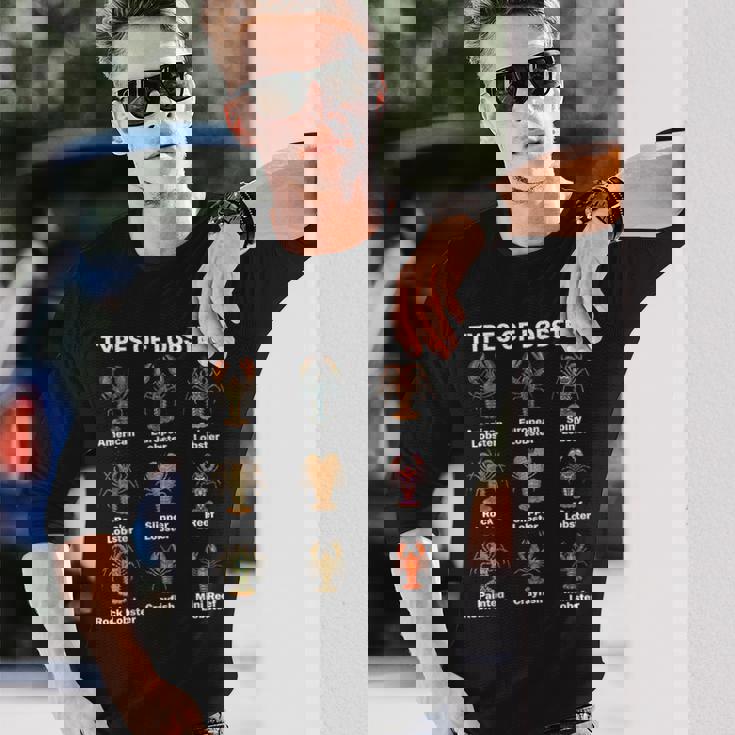 ロブスターの種類、ロブスター種チャート 長袖Tシャツ 彼への贈り物