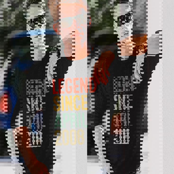 ヴィンテージ 18歳の誕生日デコレーション メンズ 18歳 2008年 18歳の誕生日 長袖Tシャツ 彼への贈り物