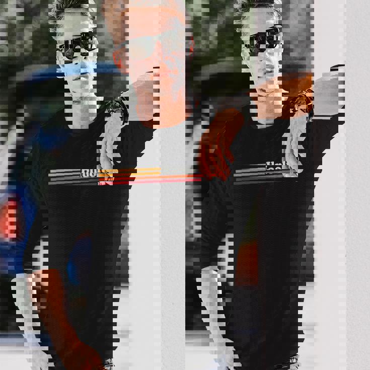 ヴィンテージ 1980年代グラフィックスタイル ホノルル ハワイ 長袖Tシャツ 彼への贈り物