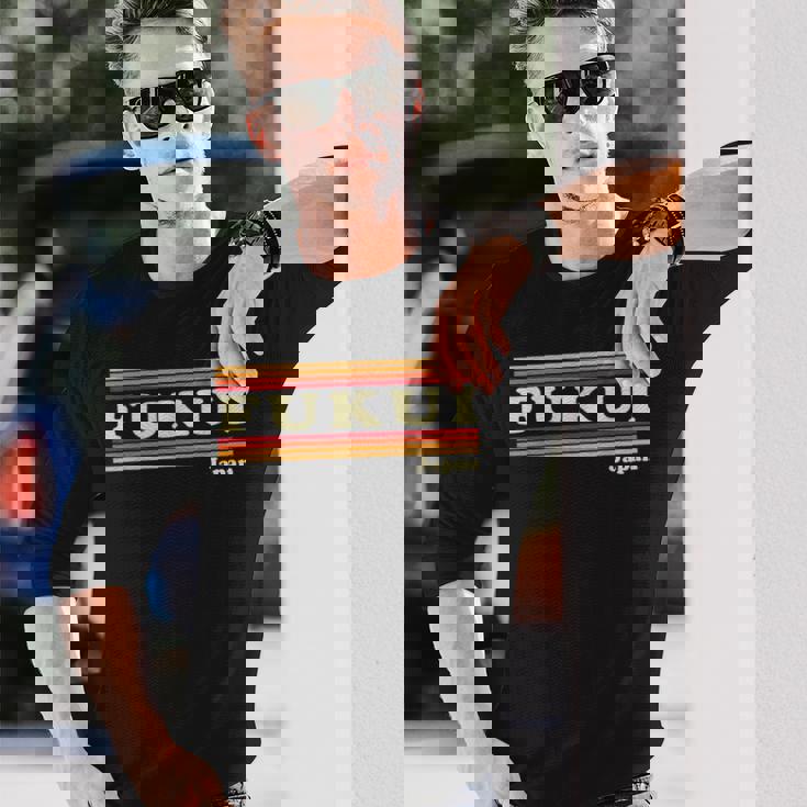 ヴィンテージ 80年代 福井 日本 レトロ グラフィック 長袖Tシャツ 彼への贈り物