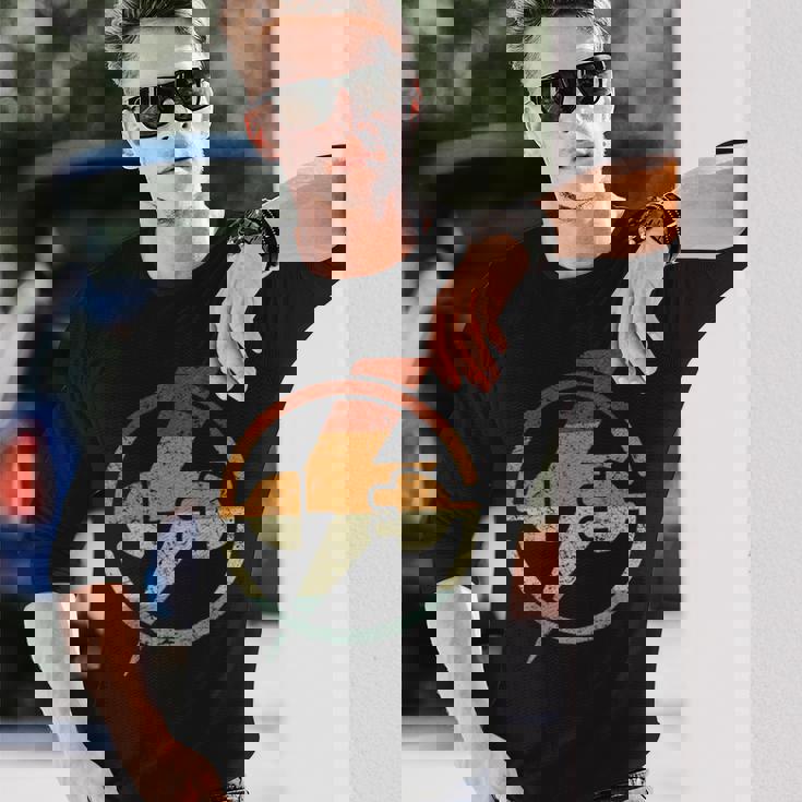 ヴィンテージ デザイン 電工 電気 長袖Tシャツ 彼への贈り物