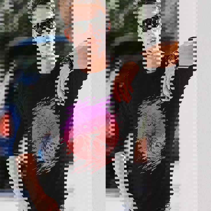 ヴィンテージアホロートルメンズレディースキッズ 長袖Tシャツ 彼への贈り物