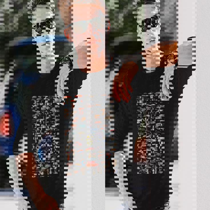 ヴィンテージマッシュルームピッカードイツ語の名前 闇 長袖Tシャツ 彼への贈り物