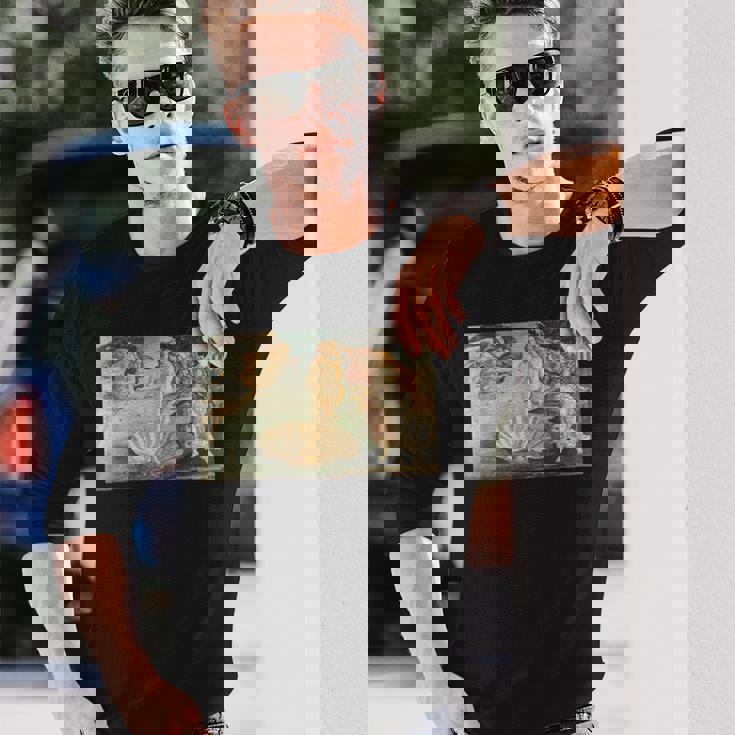 ヴィーナスの誕生／サンドロ・ボッティチェッリ【世界の名画】（高精細画質）女神 美術館アート 長袖Tシャツ 彼への贈り物