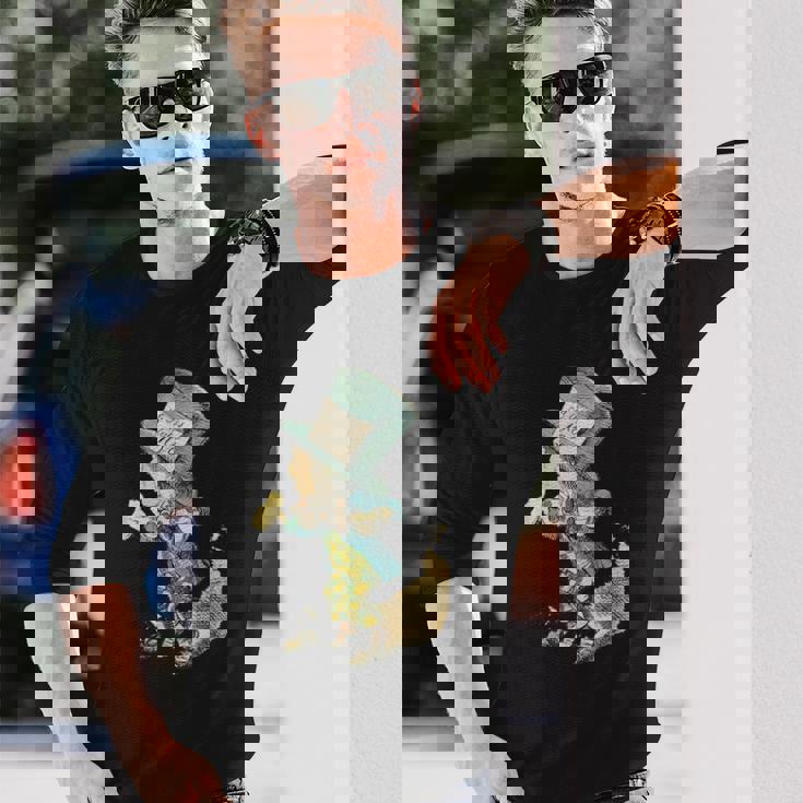 不思議の国のアリス マッドハッター ヴィンテージイラスト 長袖Tシャツ 彼への贈り物