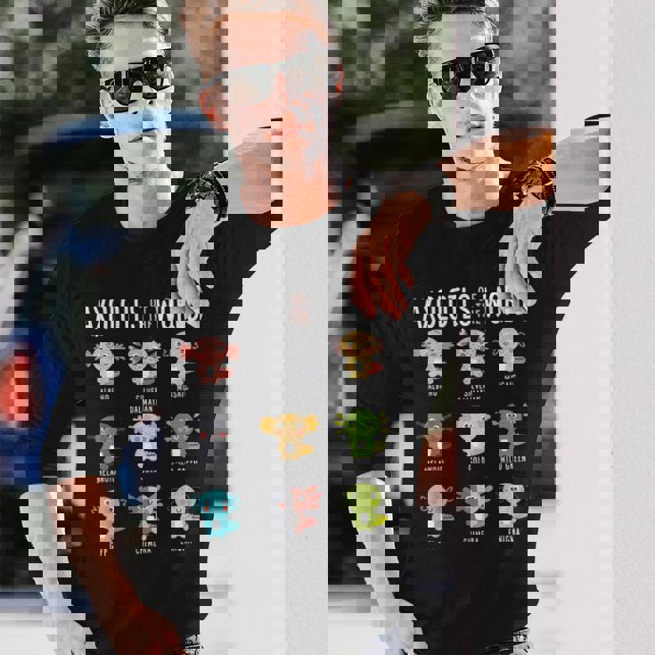 世界のウーパールーパー両生類動物好きカワイイ 長袖Tシャツ 彼への贈り物