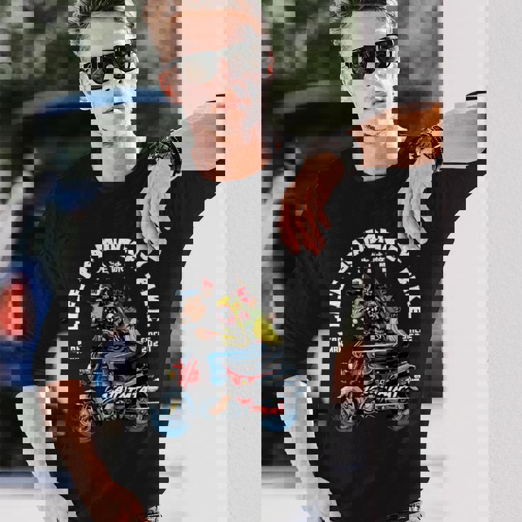 人生はモンキーバイク 長袖tシャツ 長袖Tシャツ 彼への贈り物