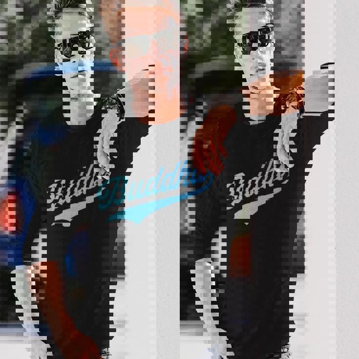 仏仏教 Buddha 長袖Tシャツ 彼への贈り物