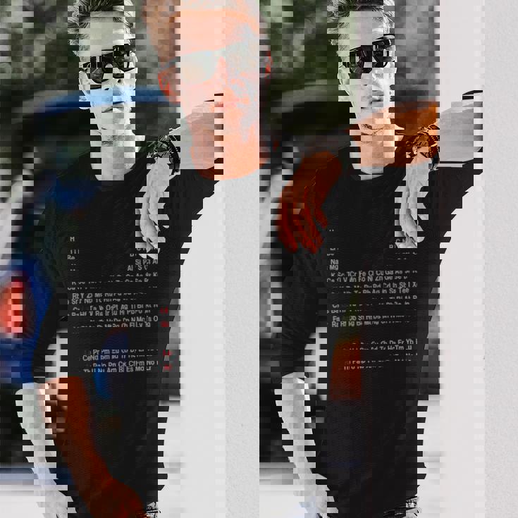 元素周期表 元素記号 理科 物理 数学 数式 公式 化学式 サイエンス おもしろ メンズ キッズ おしゃれ 黒 元素 長袖tシャツ 長袖Tシャツ 彼への贈り物